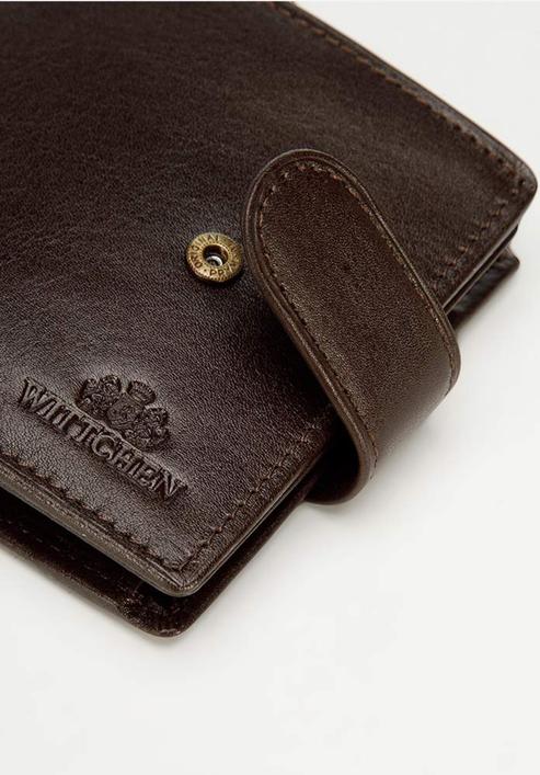 Men's leather press stud wallet, brown, 21-1-125-40, Photo 5