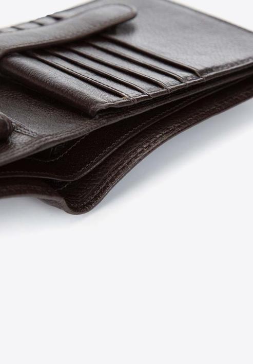 Men's leather press stud wallet, dark brown, 21-1-125-40, Photo 5