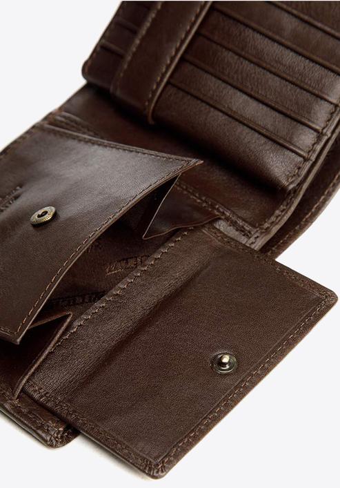Men's leather press stud wallet, brown, 21-1-125-40, Photo 7