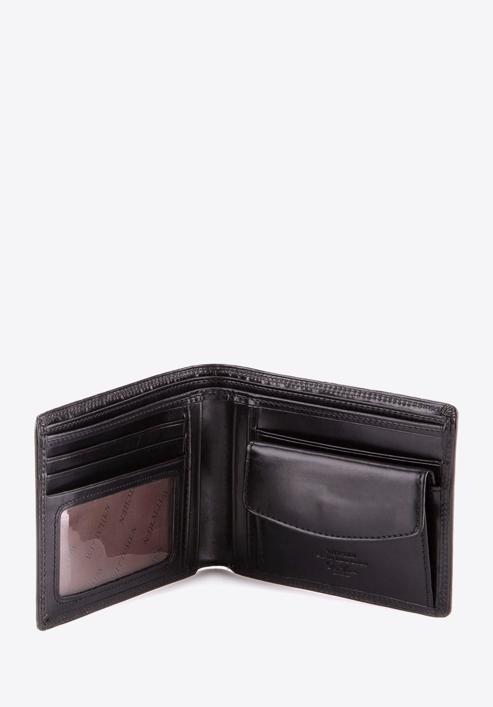 Męski portfel z herbem średni, czarny, 39-1-173-3, Zdjęcie 3