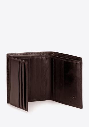 Męski portfel ze skóry mały brązowy