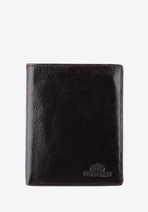 Męski portfel ze skóry prosty, czarny, 21-1-221-5, Zdjęcie 1