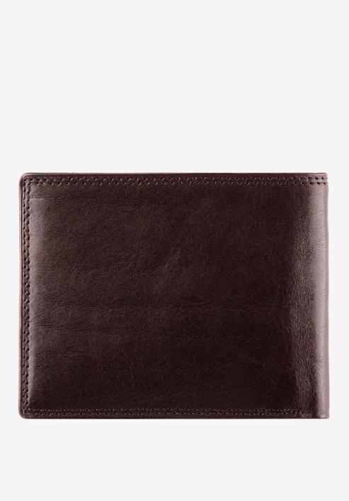 Męski portfel ze skóry z herbem bez zapięcia, brązowy, 39-1-169-3, Zdjęcie 4
