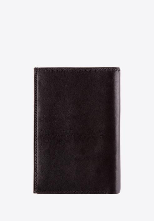 Męski portfel ze skóry z herbem bez zapięcia, czarny, 39-1-321-1, Zdjęcie 5