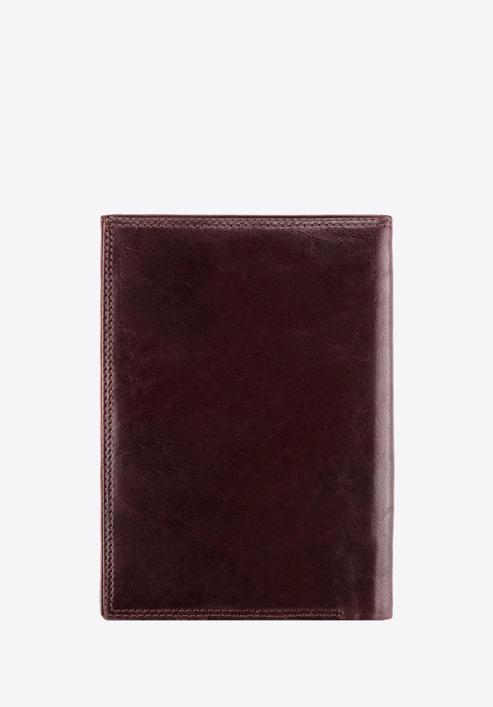 Męski portfel ze skóry z herbem bez zapięcia, brązowy, 39-1-321-1, Zdjęcie 5