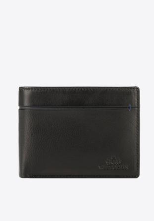 Men's leather wallet, black-navy blue, 21-1-491-1N, Photo 1