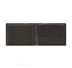 Męski portfel ze skóry z rozcięciem, czarno-granatowy, 21-1-491-1N, Zdjęcie 1