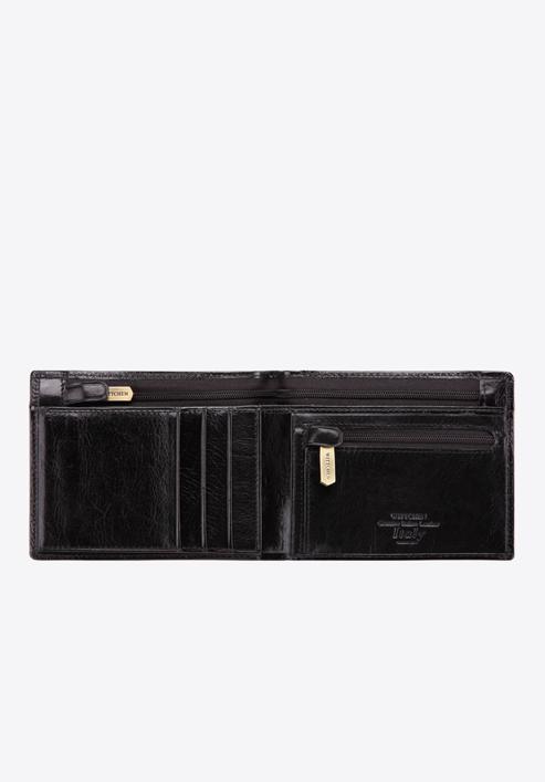 Men's leather wallet with fold-out panel, black, 21-1-040-10, Photo 2