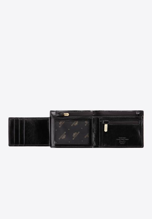 Men's leather wallet with fold-out panel, black, 21-1-040-10, Photo 3