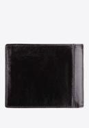 Męski portfel ze skóry z rozkładanym panelem, czarny, 21-1-040-10, Zdjęcie 5