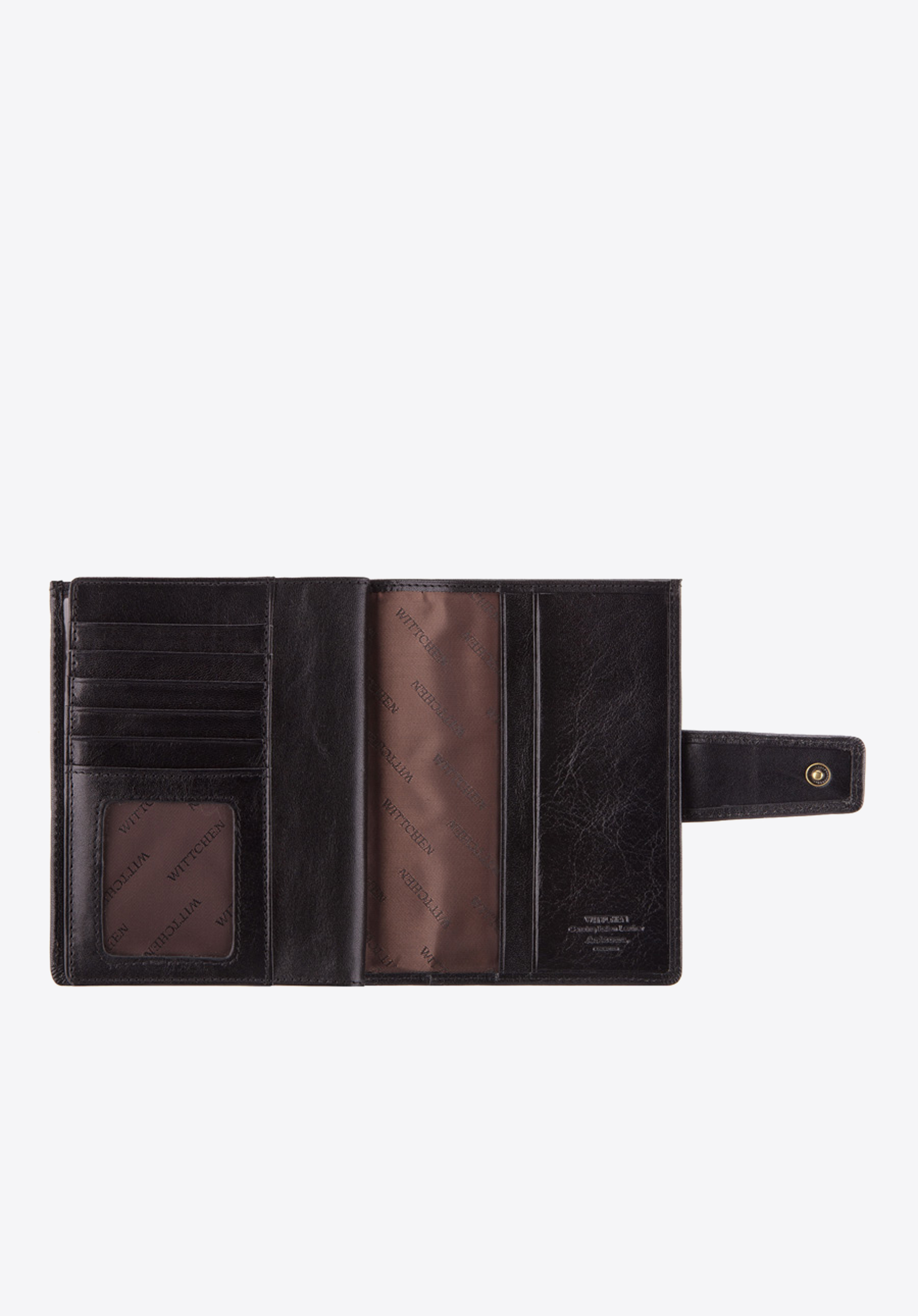 Męski portfel ze skóry z zapięciem, czarny, 10-1-339-1, Zdjęcie 1