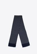 Men’s geometric-patterned scarf, navy blue-grey, 98-7M-X01-X3, Photo 2
