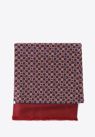 Men's silk scarf, burgundy-grey, 93-7M-S41-3, Photo 1