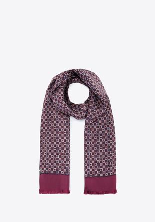 Men's silk scarf, violet-grey, 93-7M-S41-1, Photo 1