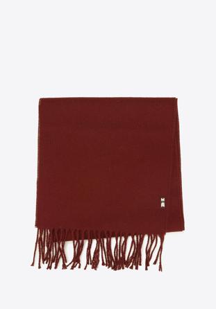 Men's fringe scarf, burgundy, 91-7M-X02-2, Photo 1