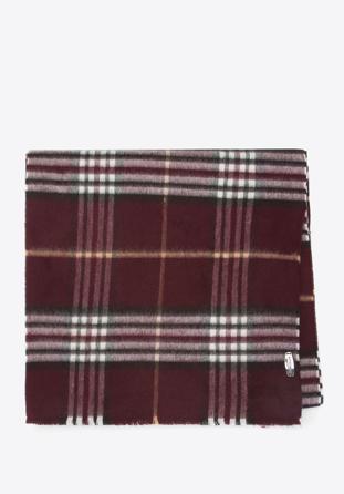 Men's fringe scarf, plum, 91-7M-X02-X3, Photo 1