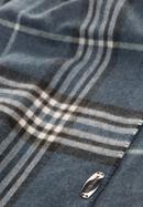 Men's long checked scarf, blue-white, 97-7M-X05-X1, Photo 3