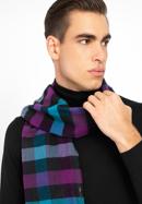 Men's checked scarf, grey-violet, 97-7D-X14-X1, Photo 15