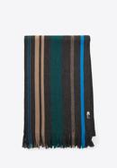 Men's striped scarf, brown-blue, 97-7M-X09-X2, Photo 1