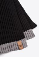 Men's winter scarf, black-grey, 97-7F-010-17, Photo 3