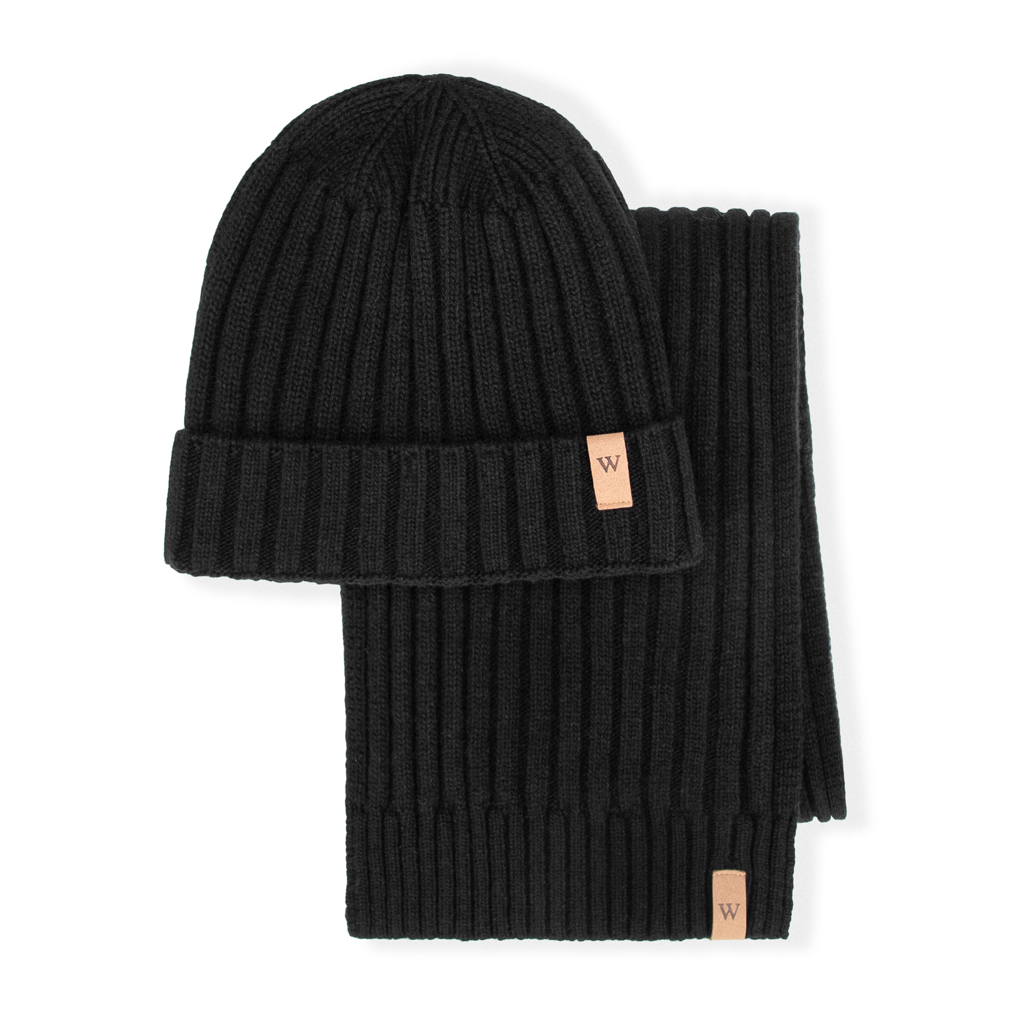 Pánsky zimný komplet s vlnou – čiapka a šál