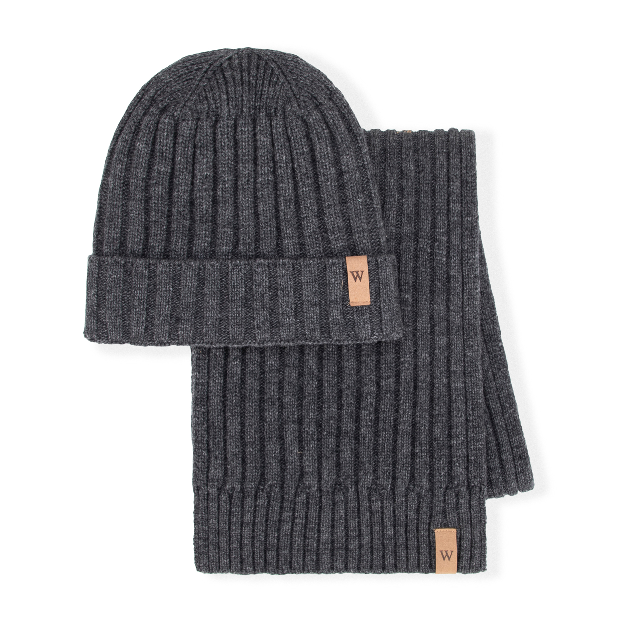 Pánsky zimný komplet s vlnou – čiapka a šál