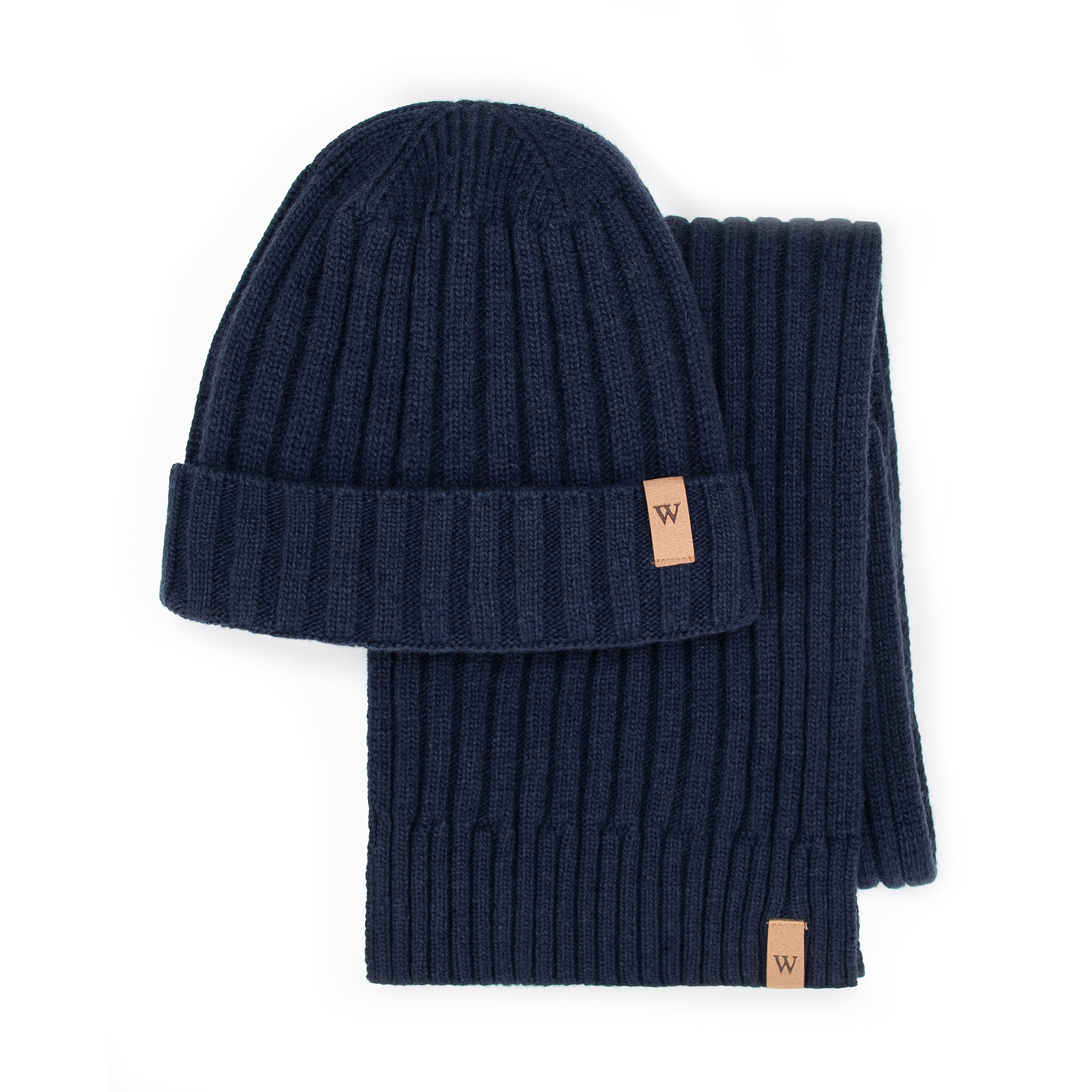 Pánsky zimný komplet s vlnou – čiapka a šál