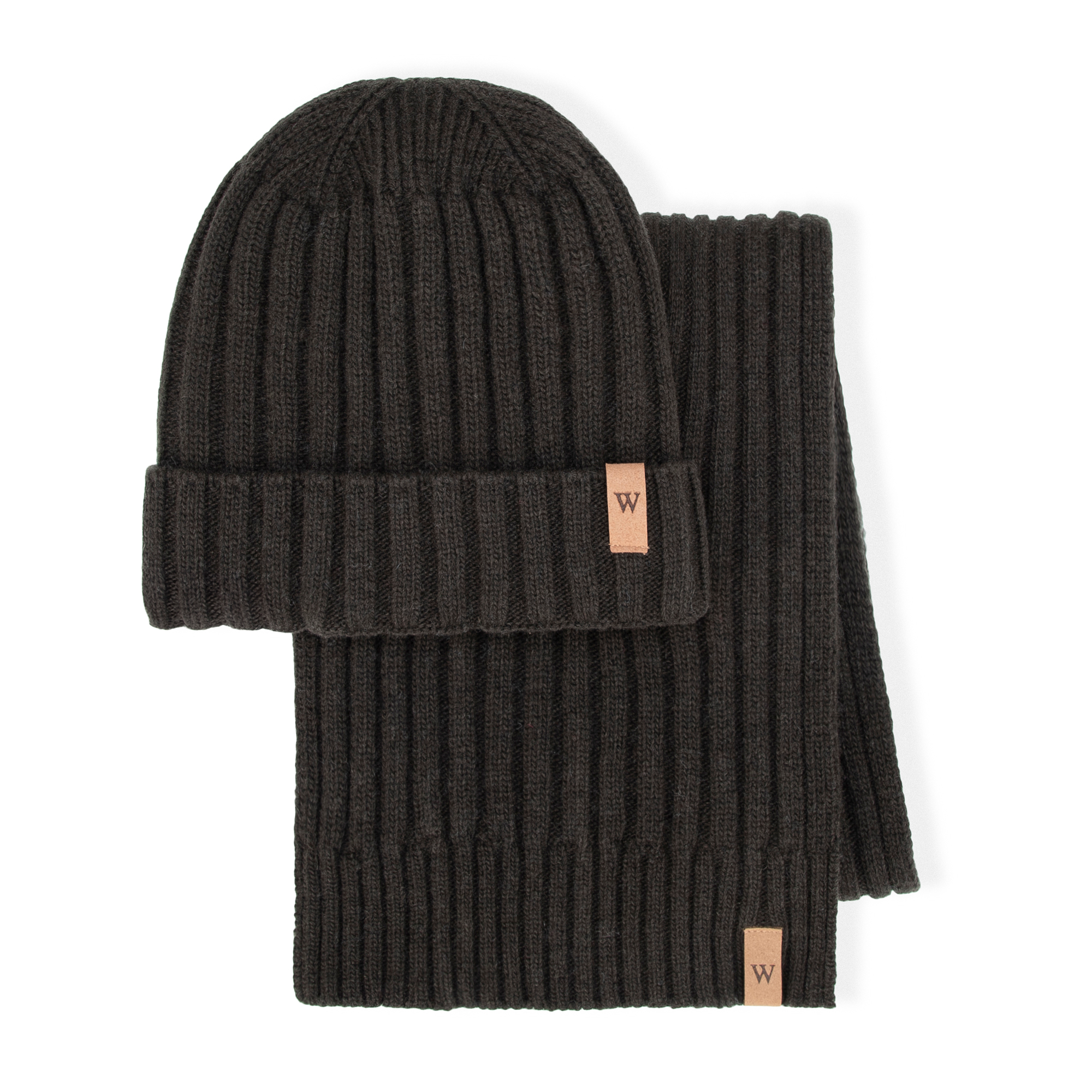 Pánsky zimný komplet s vlnou – čiapka a šál