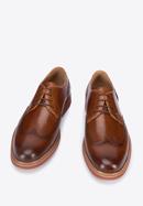 Men's leather brogue shoes, brown, 95-M-508-5-43, Photo 2
