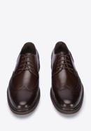 Men's leather brogue shoes, dark brown, 95-M-508-5-40, Photo 3