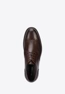 Men's leather brogue shoes, dark brown, 95-M-508-5-40, Photo 5