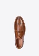 Men's leather brogue shoes, brown, 95-M-508-5-43, Photo 5