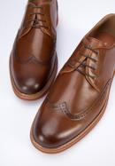 Men's leather brogue shoes, brown, 95-M-508-5-43, Photo 7