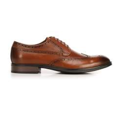 Men's classic leather brogues, brown, 92-M-919-5-39, Photo 1