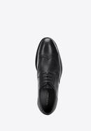 Men's leather brogues with modern sole, black, 94-M-510-N-43, Photo 4