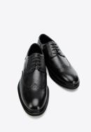Men's leather brogues with modern sole, black, 94-M-510-N-39, Photo 7