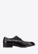 Men's leather brogue shoes, black, 94-M-511-1E-44, Photo 1
