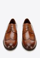 Men's leather brogue shoes, brown, 94-M-511-1E-42, Photo 3