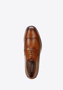 Men's leather brogue shoes, brown, 94-M-511-1E-42, Photo 4