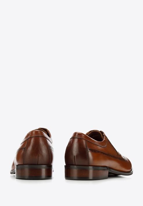 Men's leather brogue shoes, brown, 94-M-511-1E-42, Photo 5