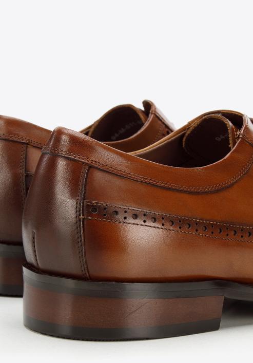 Men's leather brogue shoes, brown, 94-M-511-1E-42, Photo 8