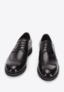 Men's leather brogue shoes, black, 94-M-511-1-43, Photo 2