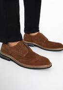 Men's suede brogue shoes, brown, 96-M-703-Z-43, Photo 15