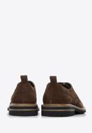 Men's suede brogue shoes, dark brown, 96-M-703-4-42, Photo 4