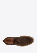 Men's suede brogue shoes, dark brown, 96-M-703-4-42, Photo 5