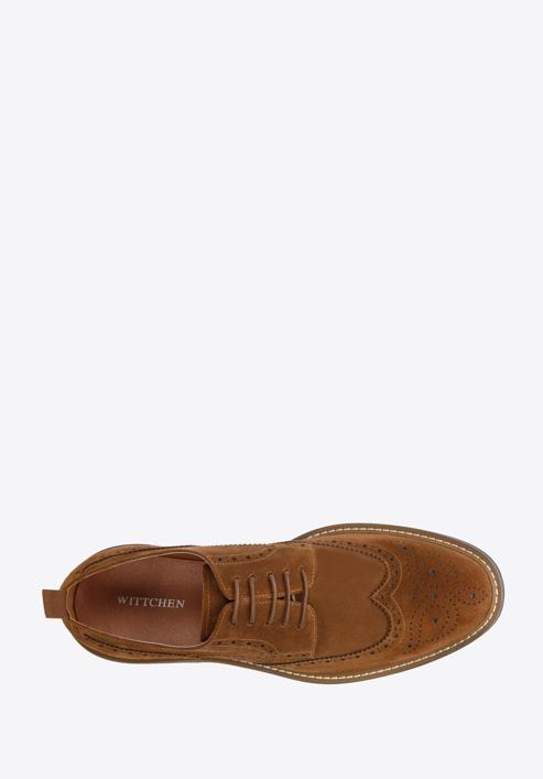 Men's suede brogue shoes, brown, 96-M-703-Z-43, Photo 5