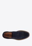 Men's suede brogue shoes, navy blue, 96-M-703-N-44, Photo 5