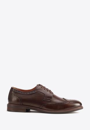 Men's classic leather brogues, brown, 93-M-515-5-44, Photo 1