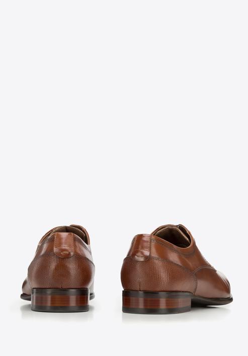 Męskie buty derby skórzane klasyczne, brązowy, 94-M-518-1-40, Zdjęcie 5