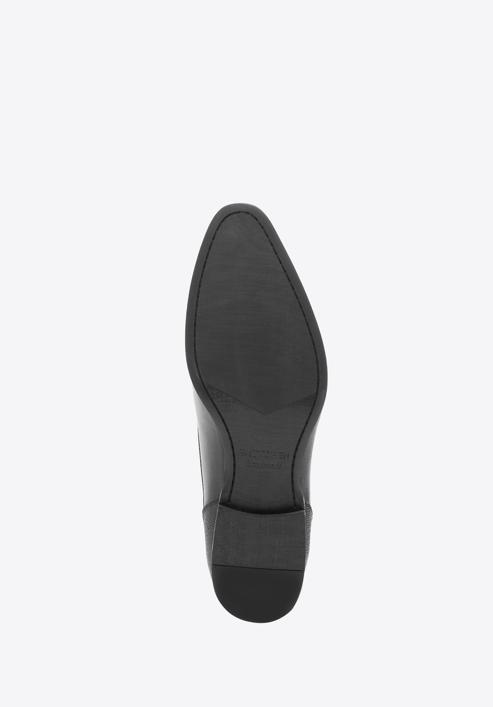 Męskie buty derby skórzane klasyczne, czarny, 94-M-518-5-44, Zdjęcie 6